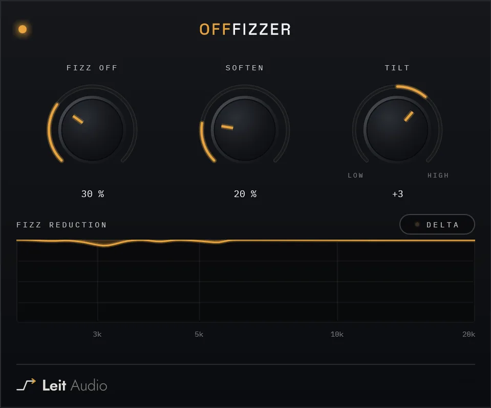 Интерфейс Leit Audio OffFizzer с регуляторами Fizz Off, Soften и Tilt