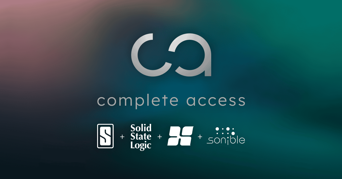 Логотипы Complete Access, Slate Digital, Solid State Logic, Harrison Audio и sonible